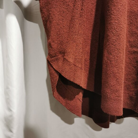 Rust Brown 3/4 Sleeve Batwing Oversized Tunic Style Turtleneck Size 20 NWOT #176 - Picture 4 of 8